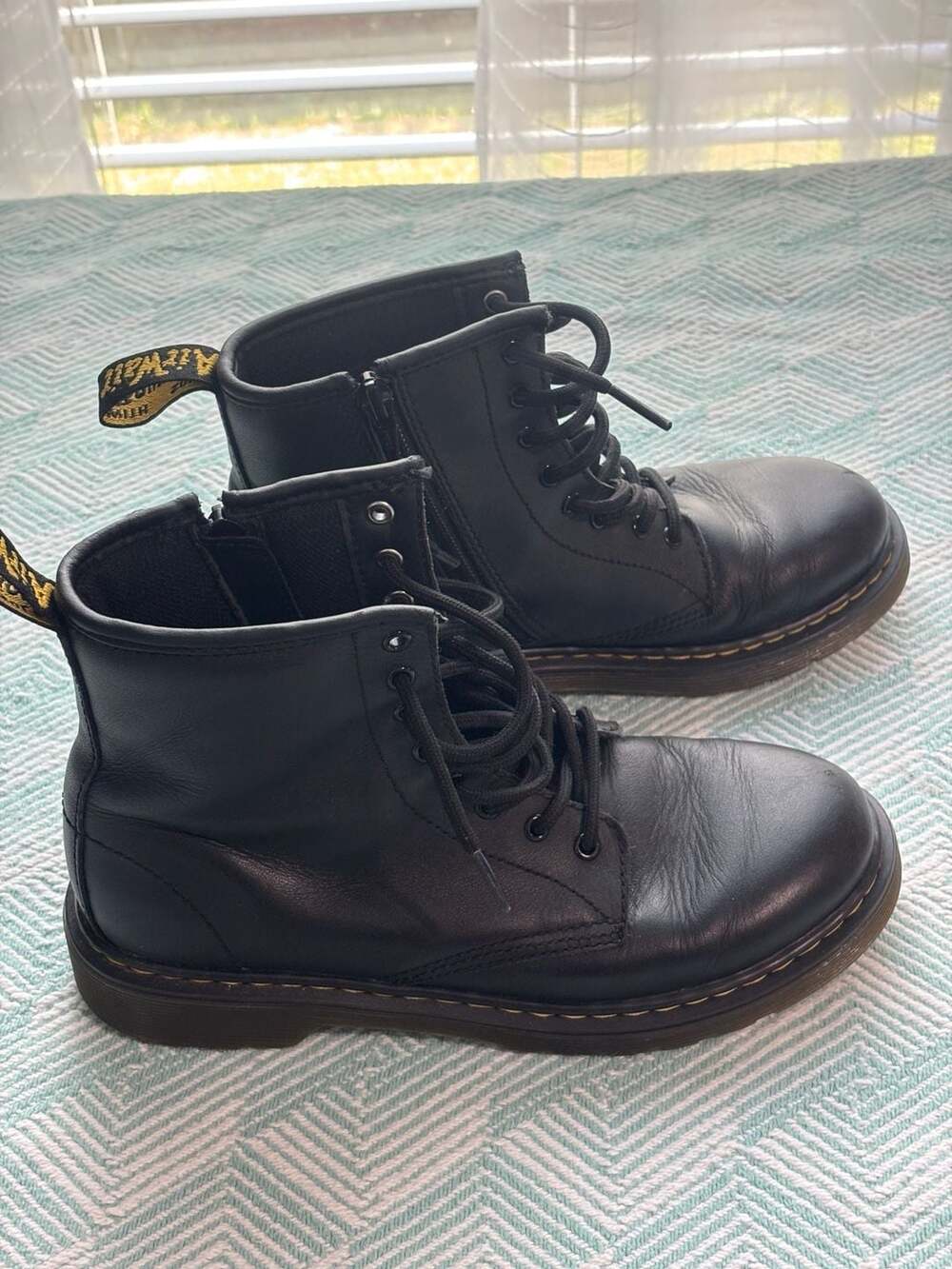 Dr. Martens 1460J Junior Black Leather Boots Size US 4